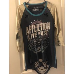 Affliction 3/4 sleeve